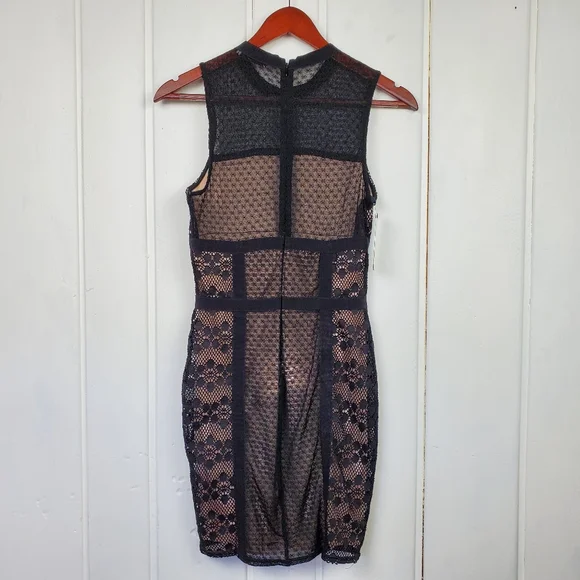 Ali & Jay Los Angeles Hola Mamacita Black Lace Nude Lining Sleeveless Mini Dress - Picture 6 of 10